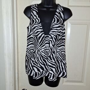 Banana Republic zebra striped tankk top size 8